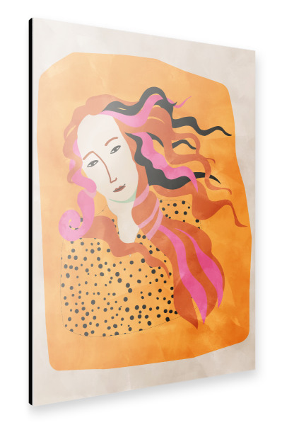 Alu-Dibond "Gelber Tupfer" 30x20 cm artboxONE