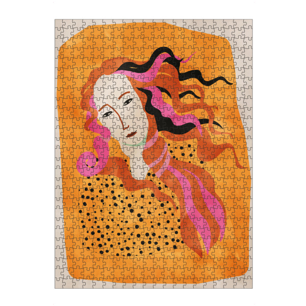 Puzzle Ravensburger "Gelber Tupfer" artboxONE - Abstrakt,Menschen,Fashion