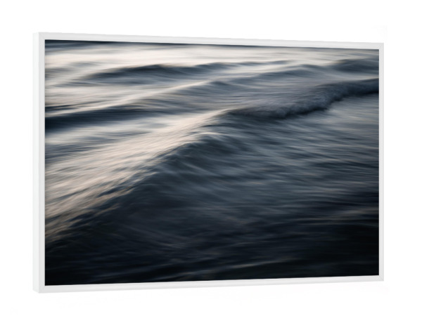 Poster mit weißem Rahmen "Silberne Wellen" artboxONE - Natur,Reise / Strand und Meer,Für Mama,Für Papa