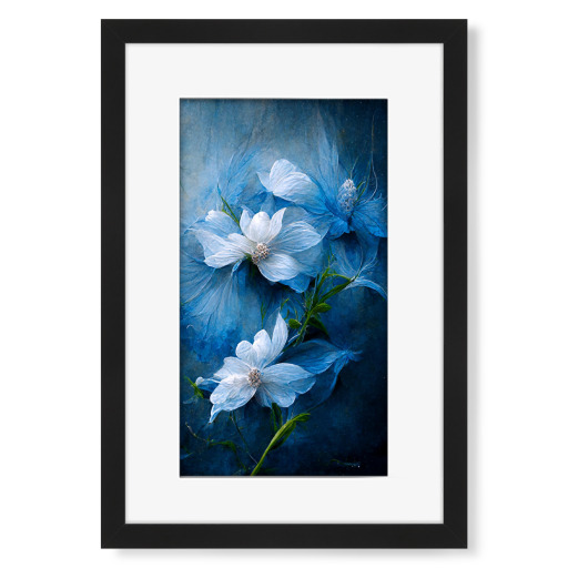 Flowers in Blue and White