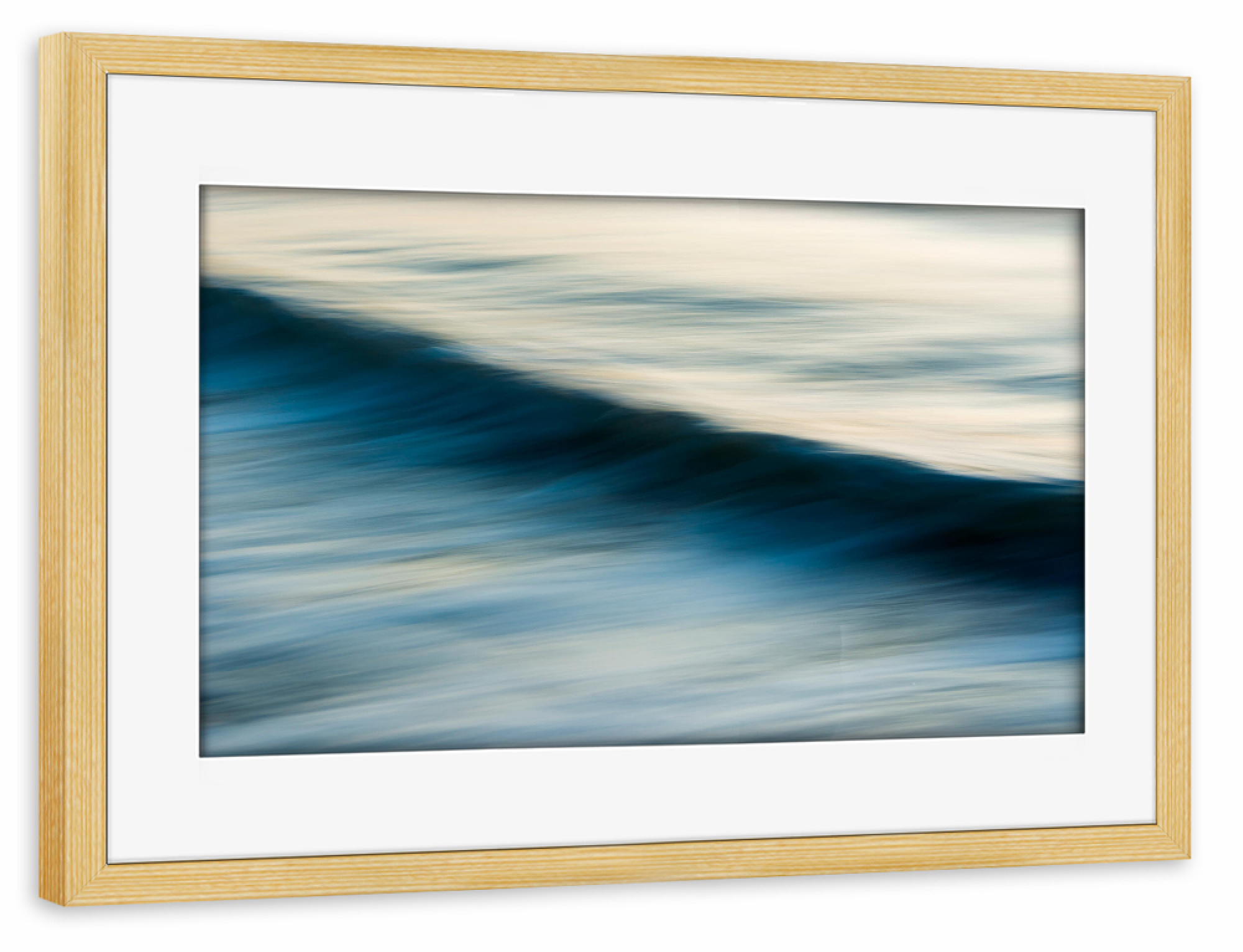 Poster mit Rahmen kiefer "Die sich bewegende Welle" artboxONE - Natur,Abstrakt,Reise / Strand und Meer