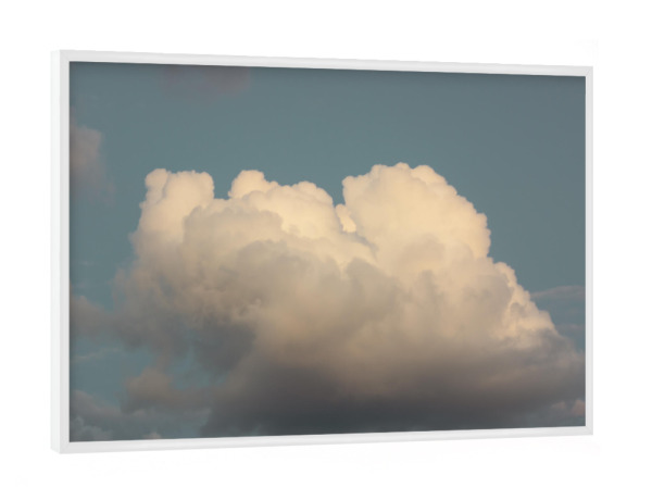 Poster mit weißem Rahmen "Bläuliche Wolke" artboxONE - Natur,Reise
