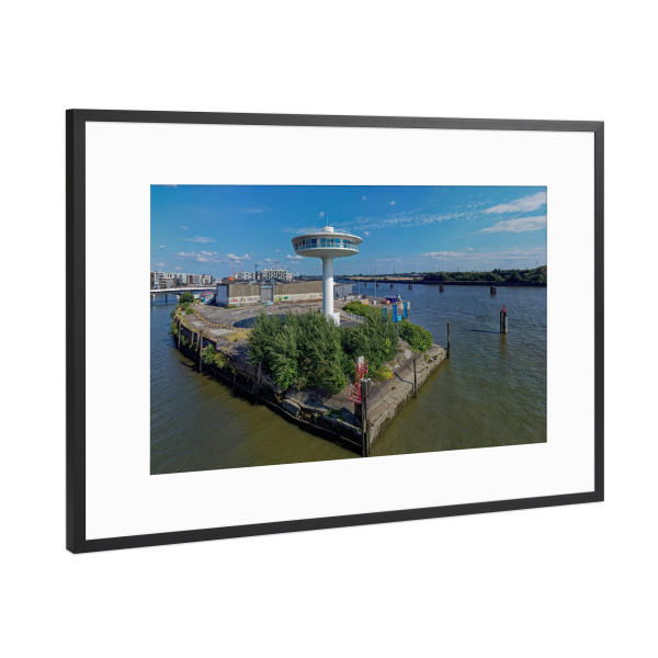 Poster mit Rahmen Schwarz (Metallic) "Hamburg - Lighthouse Zero" artboxONE - Städte,Städte / Hamburg,Reise,Architektur,Reise / Länder