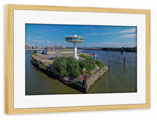 Poster mit Rahmen kiefer "Hamburg - Lighthouse Zero" artboxONE - Städte,Städte / Hamburg,Reise,Architektur,Reise / Länder