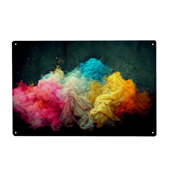 Holzbild "Stoffpigmente" artboxONE - Abstrakt,Fiktion