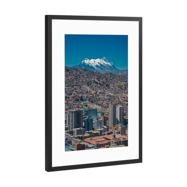 Poster mit Rahmen Schwarz (Metallic) "La Paz" artboxONE - Städte,Architektur,Reise / Länder