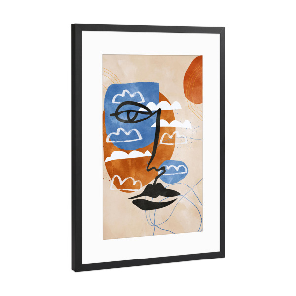 Poster mit Rahmen Schwarz (Metallic) "Der falsche Spiegel" artboxONE - Natur,Abstrakt,Geometrie