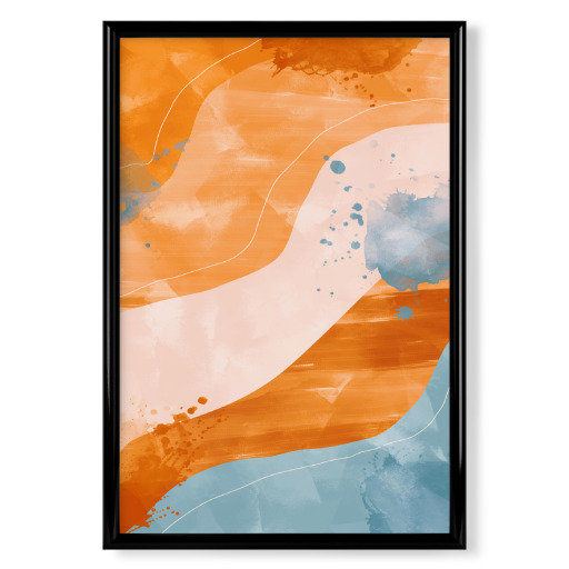 Abstraktes Orange Blau