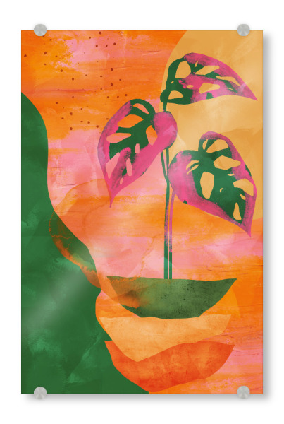 Acrylglasbild "Pink abstract flower" artboxONE - Natur,Floral,Abstrakt