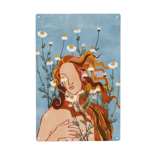 Metall Poster "Florale Venus" artboxONE - Natur,Floral,Abstrakt