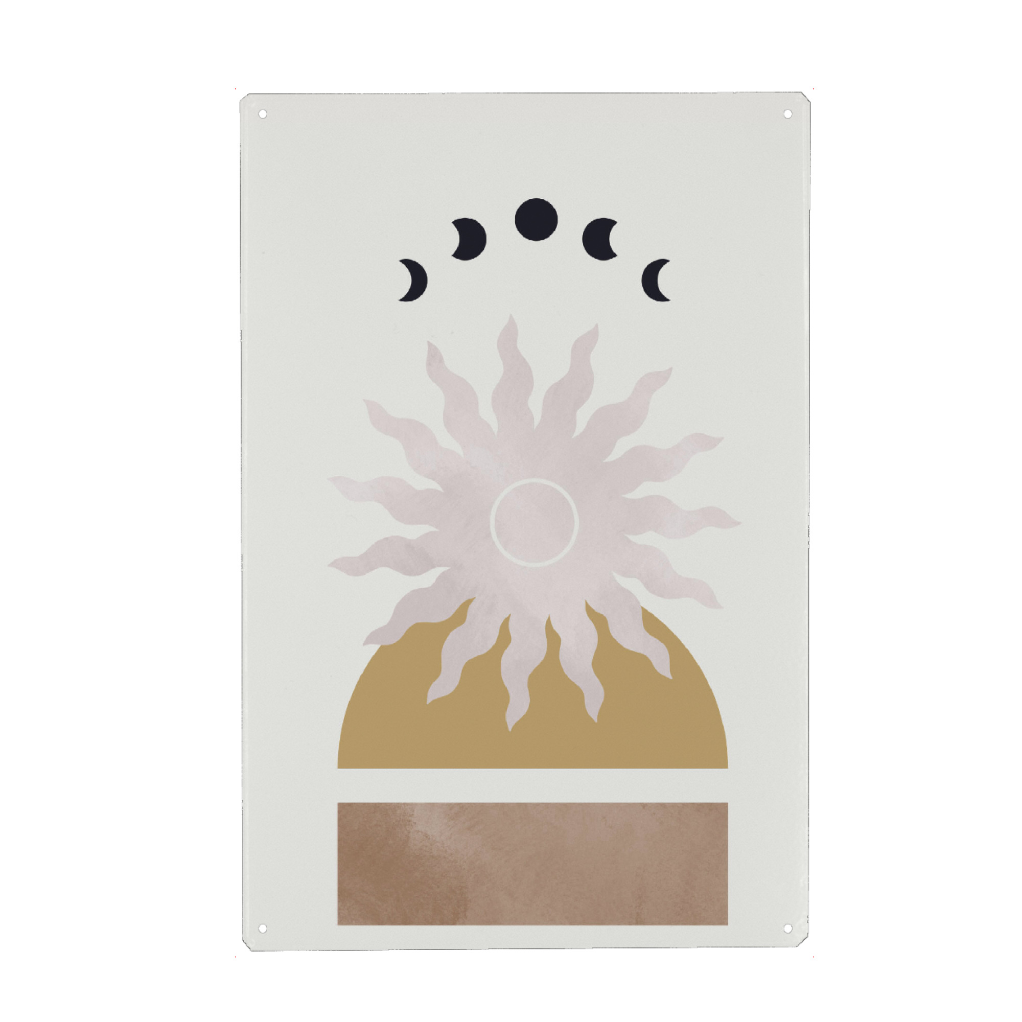 Metall Poster "Mondphasen + Sonne" artboxONE - Abstrakt,Geometrie,Galaxy