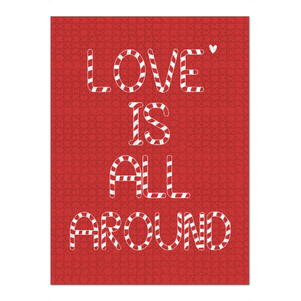 Puzzle Ravensburger "Liebe ist überall" artboxONE - Typografie,Liebe,Weihnachten,Lustig