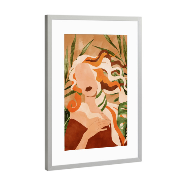 Poster mit Rahmen Silber "Tropical Art" artboxONE - Natur,Floral,Abstrakt