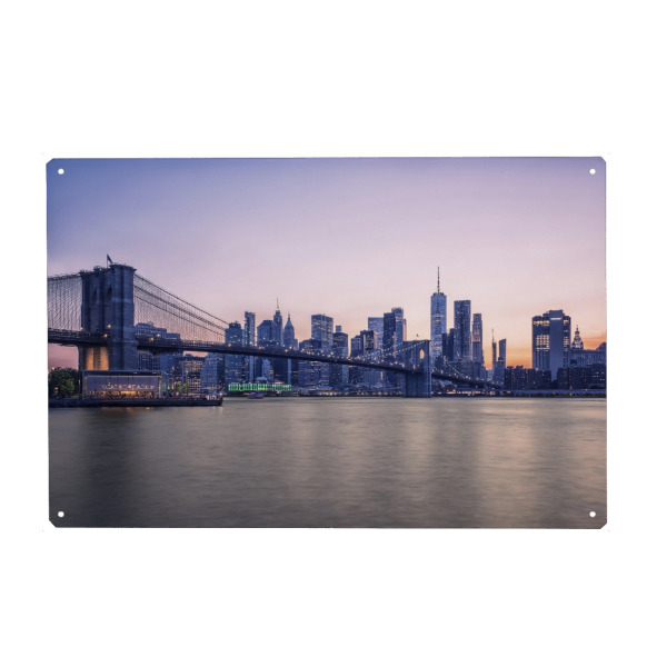 Metall Poster "Abend in New York" artboxONE - Städte,Städte / New York,Reise,Architektur,Reise / Länder