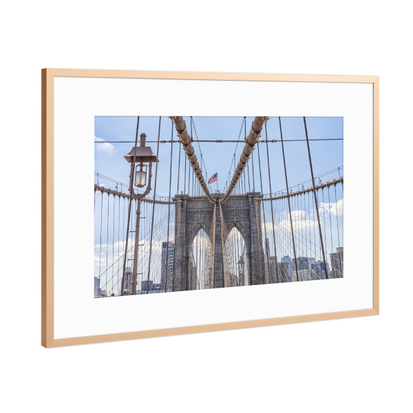 Poster mit Rahmen Kupfer "Brooklyn-Architektur" artboxONE - Städte,Städte / New York,Reise,Architektur,Reise / Länder