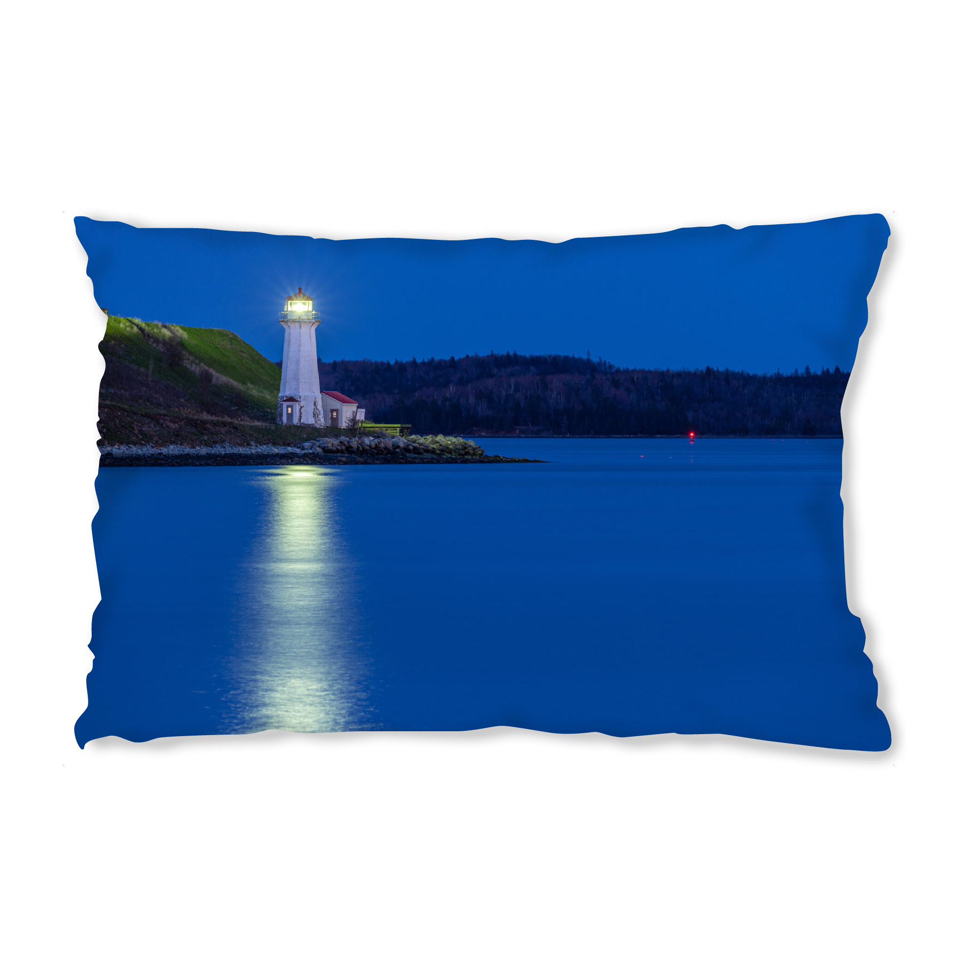 Design-Kissen "Der Leuchtturm von Halifax" artboxONE - Architektur - Halifax,Kanada,Skyline,Hafen,Nacht,Nova scotia,Neufundland,Leuchtturm