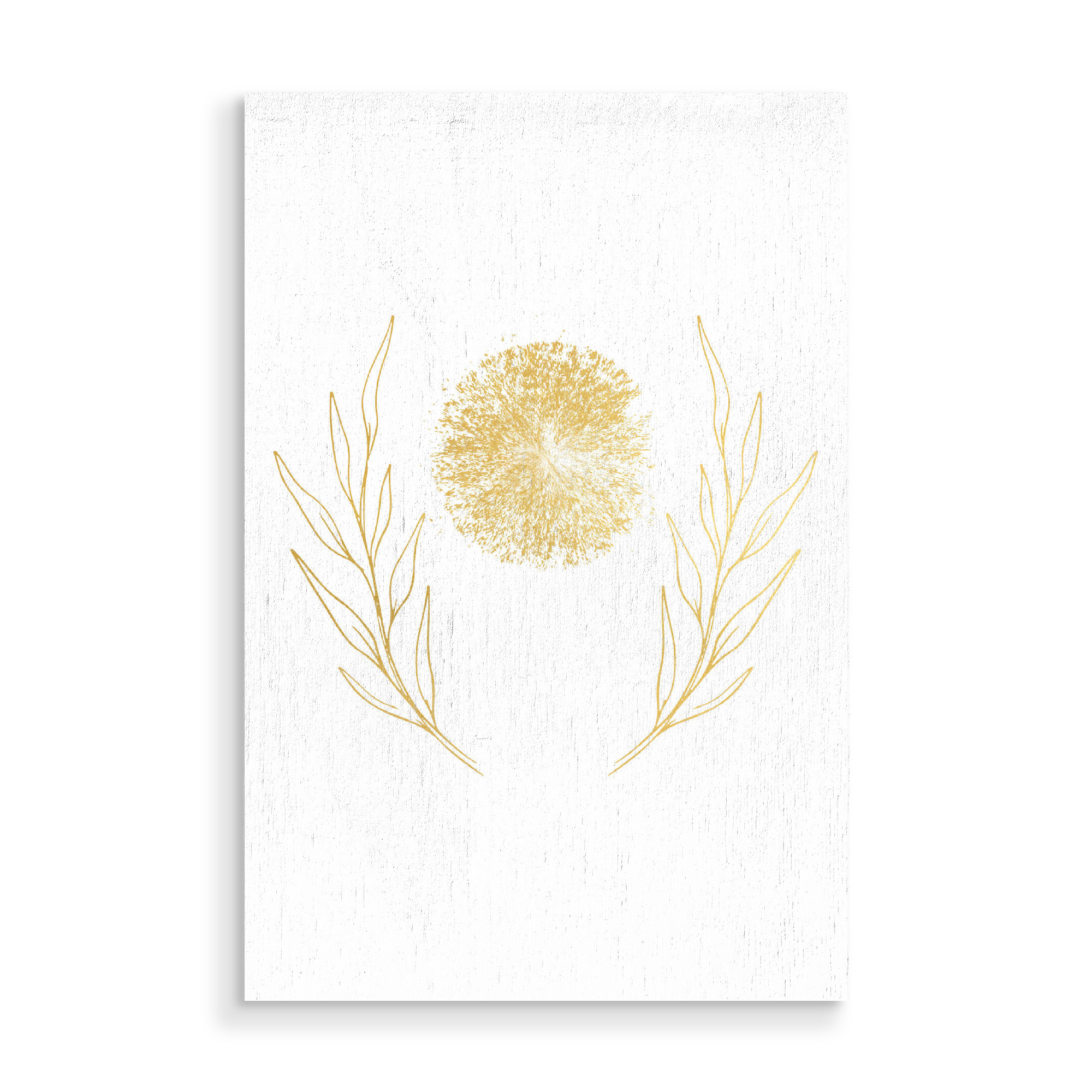 Holzbild "Goldenes Blumenmuster" artboxONE - Natur,Floral - Gold,Golden,Roségold,Goldfolie,Goldglanz,Floral,Blumen
