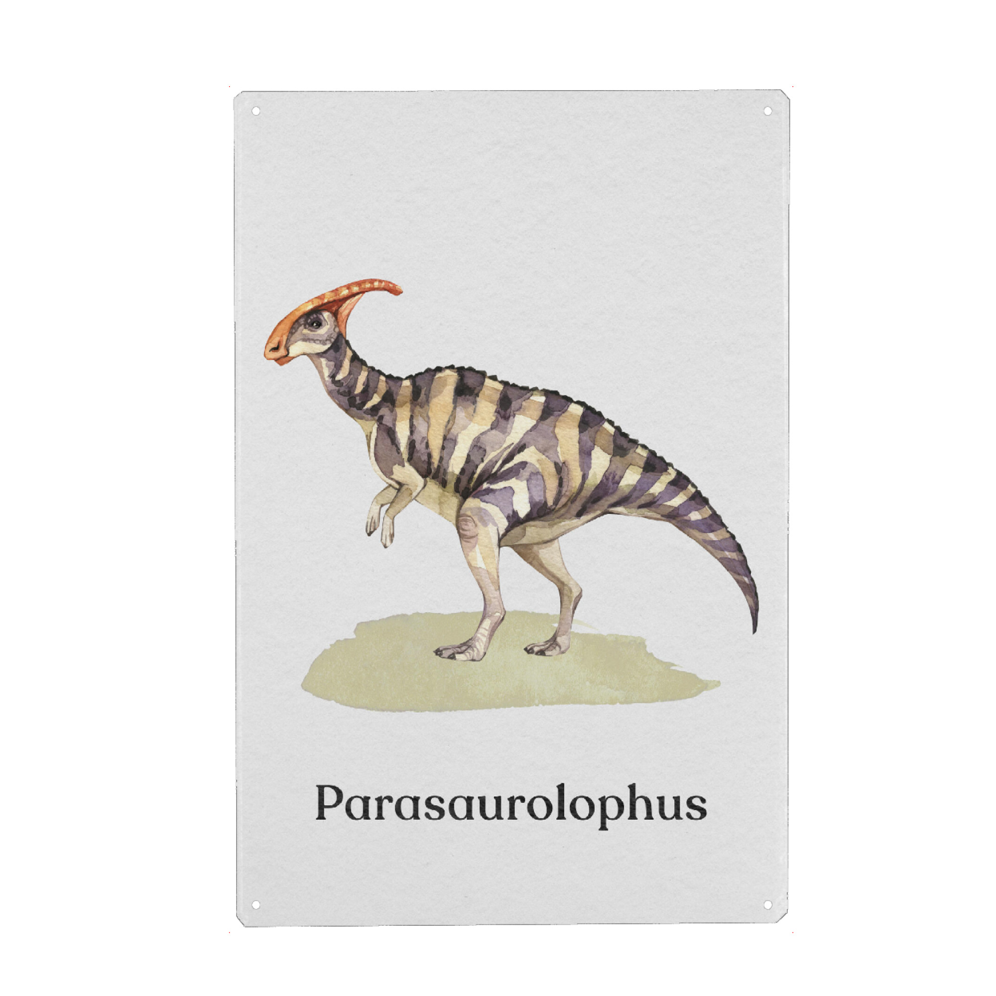 Metall Poster "Parasaurolophus" artboxONE - Typografie,Natur,Reise,Für Kinder,Tiere