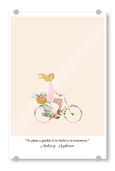 Acrylglasbild "Plant a a garden & believe" artboxONE - Floral