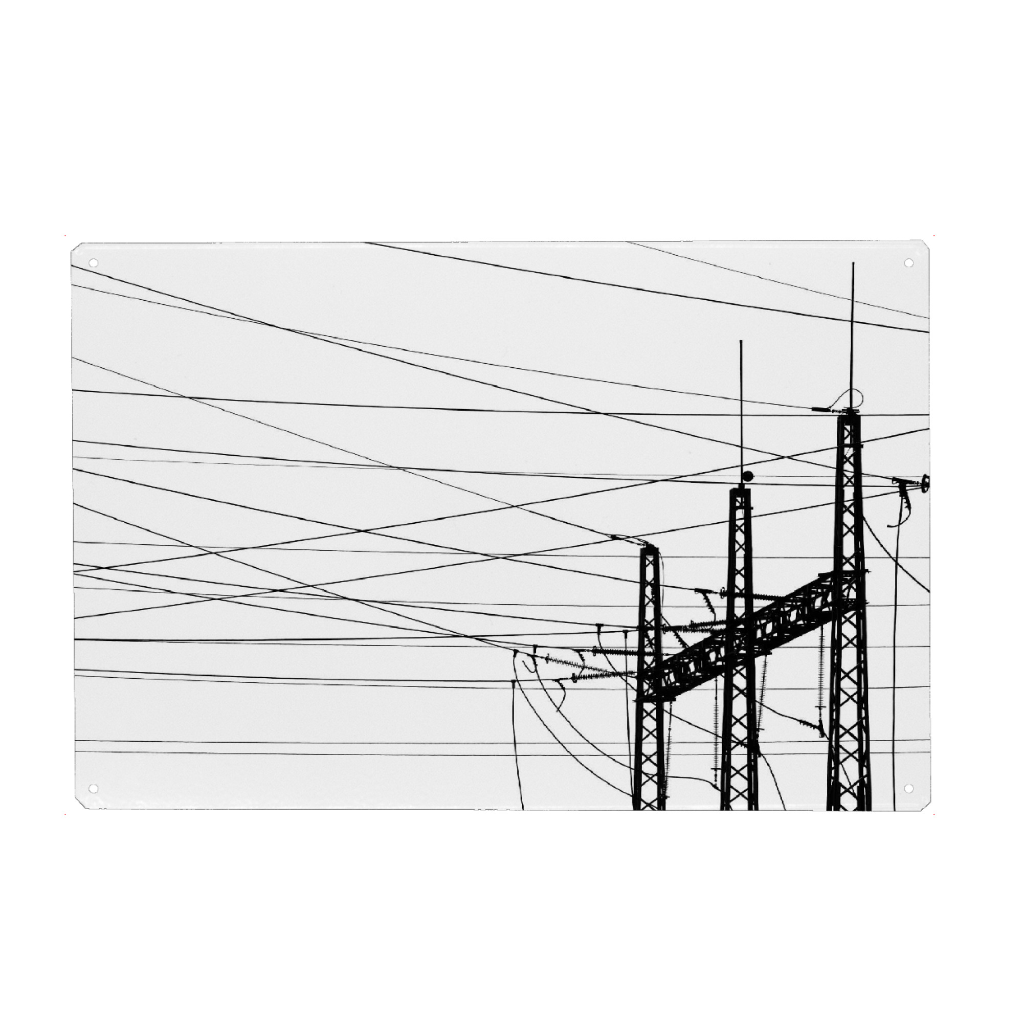 Holzbild "Elektrizitätswerk" artboxONE - Architektur,Geometrie