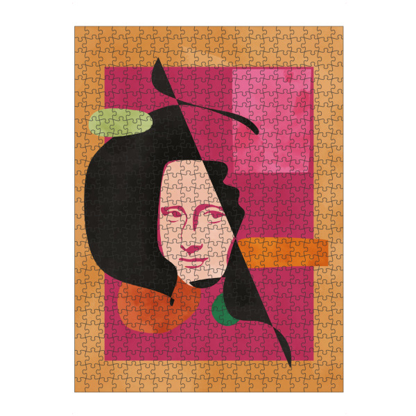 artboxONE Puzzle "Abstract geometric Mona" artboxONE - Abstrakt,Menschen,Geometrie