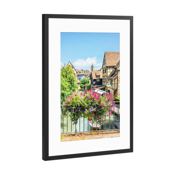 Poster mit Rahmen Schwarz (Metallic) "Die Stadt Colmar" artboxONE - Städte,Reise,Architektur,Reise / Länder,Städte / Weitere