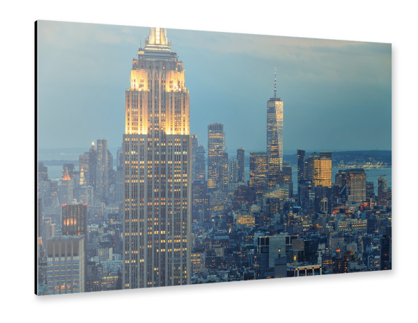 Alu-Dibond "Manhattans Dämmerung" 30x20 cm artboxONE