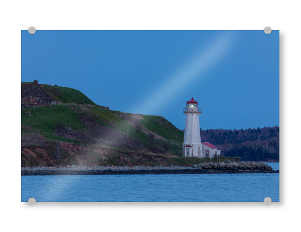 Acrylglasbild "Der Halifax Leuchtturm" artboxONE - Architektur - Halifax,Kanada,Skyline,Hafen,Nacht,Nova scotia,Neufundland,Leuchtturm