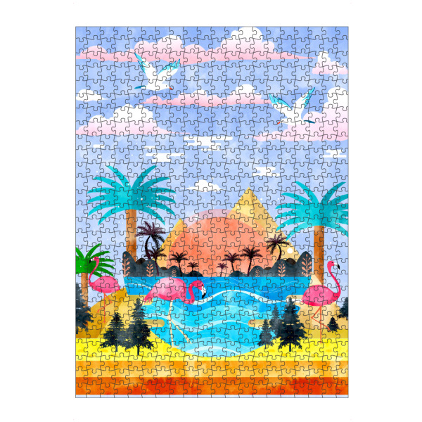 Puzzle Ravensburger "Oase Aquarell" artboxONE - Städte,Tiere