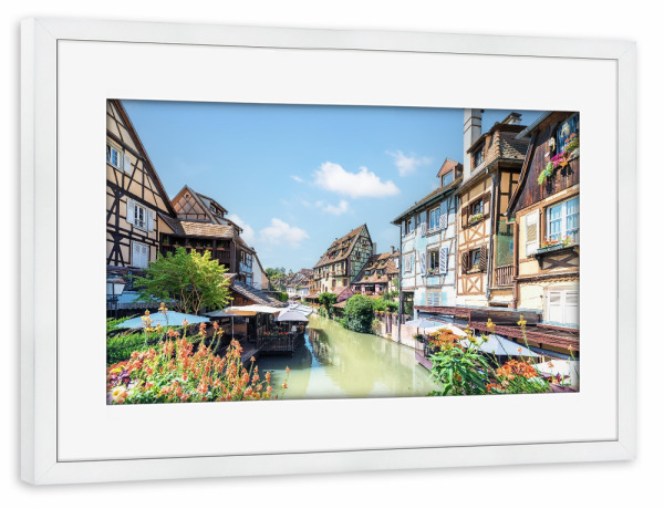 Poster mit Rahmen weiß "Stadt Colmar" artboxONE - Städte,Reise,Architektur,Reise / Länder,Städte / Weitere