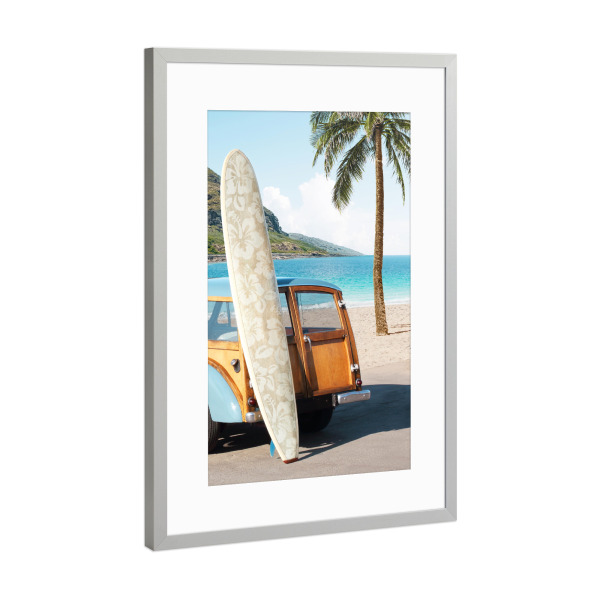 Poster mit Rahmen Silber "Pura Vida" artboxONE - Natur,Reise / Strand und Meer,Automobile