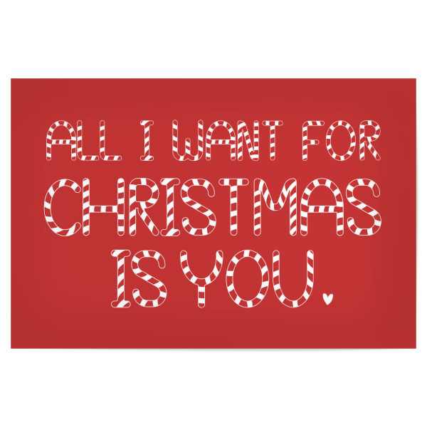 Poster "Alles was ich will - Christmas" artboxONE - Typografie,Liebe,Weihnachten,Lustig