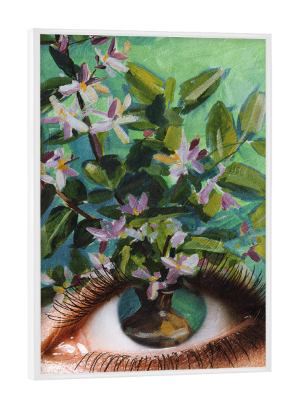 Poster mit weißem Rahmen "Floral Eye Close Up" artboxONE - Natur,Floral,Abstrakt