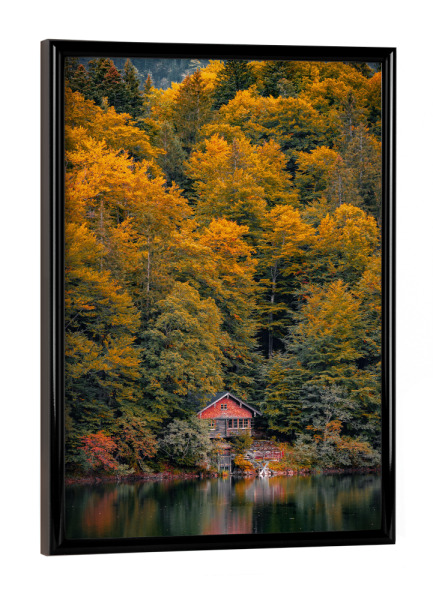 Poster mit schwarzem Rahmen "Freibergsee, Allgäu" artboxONE - Natur,Reise