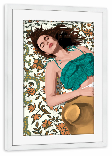 Poster mit Rahmen weiß "Leidenschaft Böhme" artboxONE - Menschen