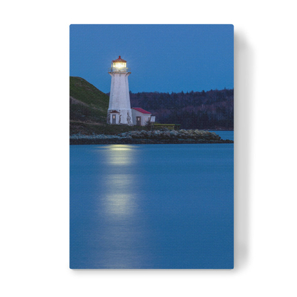 Leinwandbild "Leuchtturm von Halifax" artboxONE - Architektur - Halifax,Kanada,Skyline,Hafen,Nacht,Nova scotia,Neufundland,Leuchtturm