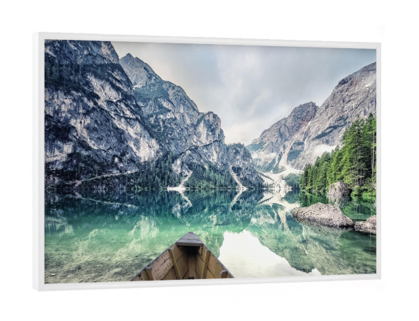 Poster mit weißem Rahmen "Bootfahren auf dem See" artboxONE - Natur,Reise,Reise / Länder,Für Mama