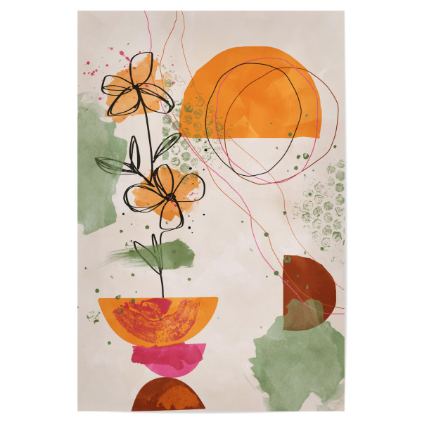 Poster 30x20 cm "Gelbe Zimmerpflanzen" artboxONE - Natur,Floral,Abstrakt