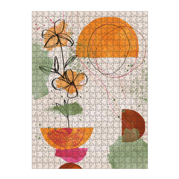 Puzzle Ravensburger "Gelbe Zimmerpflanzen" artboxONE - Natur,Floral,Abstrakt