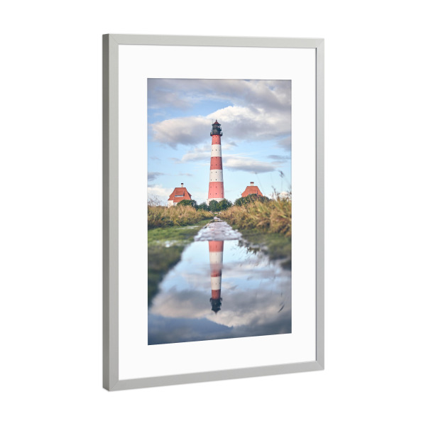 Poster mit Rahmen Silber "Westerheversand" artboxONE - Reise,Architektur,Reise / Strand und Meer