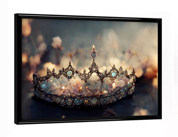 Poster mit schwarzem Rahmen "Tiara mit Diamanten" artboxONE - Abstrakt,Fashion,Fiktion
