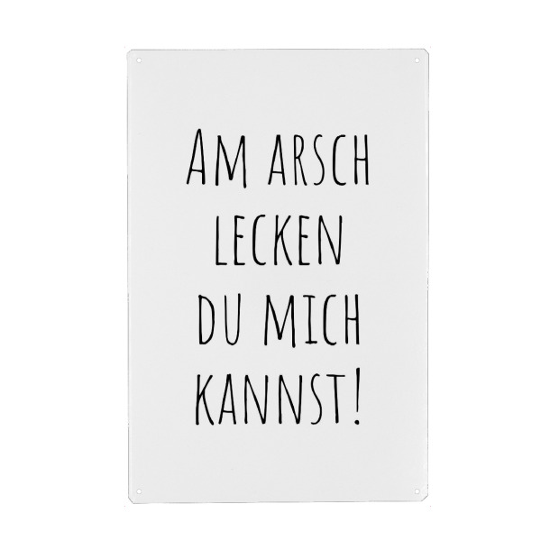 Holzbild "Am Arsch lecken du mich kannst" artboxONE - Typografie,Menschen,Lustig