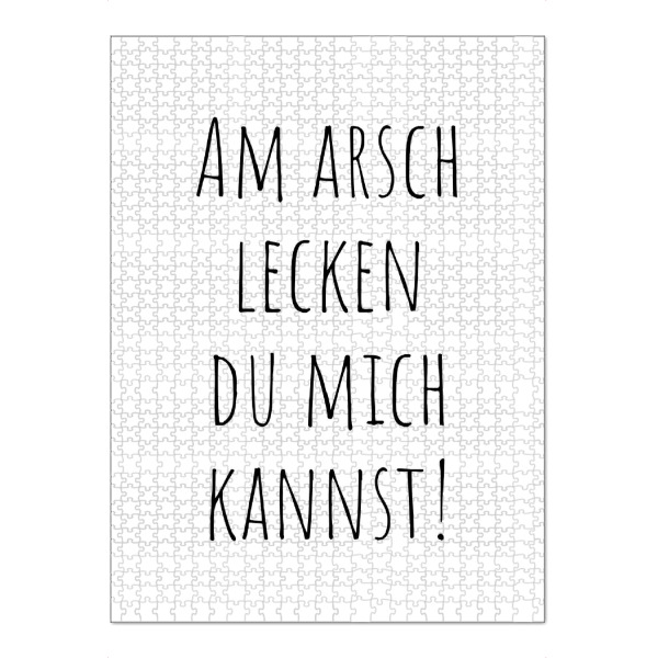 Puzzle Ravensburger "Am Arsch lecken du mich kannst" artboxONE - Typografie,Menschen,Lustig