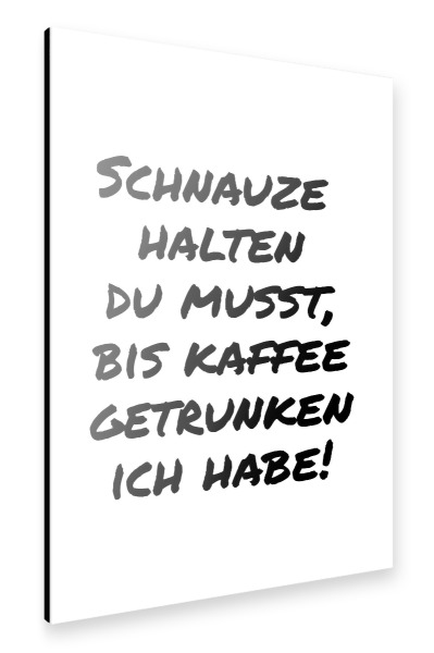 Alu-Dibond "Schnauze halten du musst" 30x20 cm artboxONE