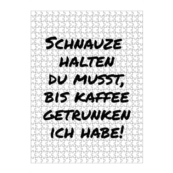 Puzzle Ravensburger "Schnauze halten du musst" artboxONE - Typografie,Essen & Trinken,Menschen,Lustig