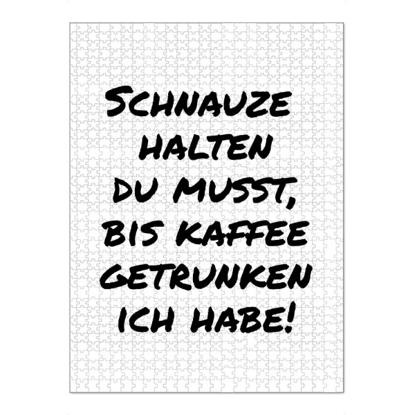 Puzzle Ravensburger "Schnauze halten du musst" artboxONE - Typografie,Essen & Trinken,Menschen,Lustig