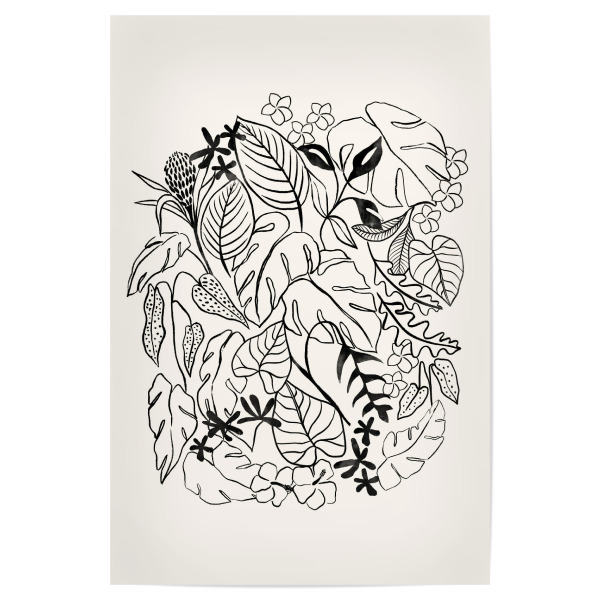 Poster 30x20 cm "Pati Cascino - Tropical Black" artboxONE - Natur,Floral