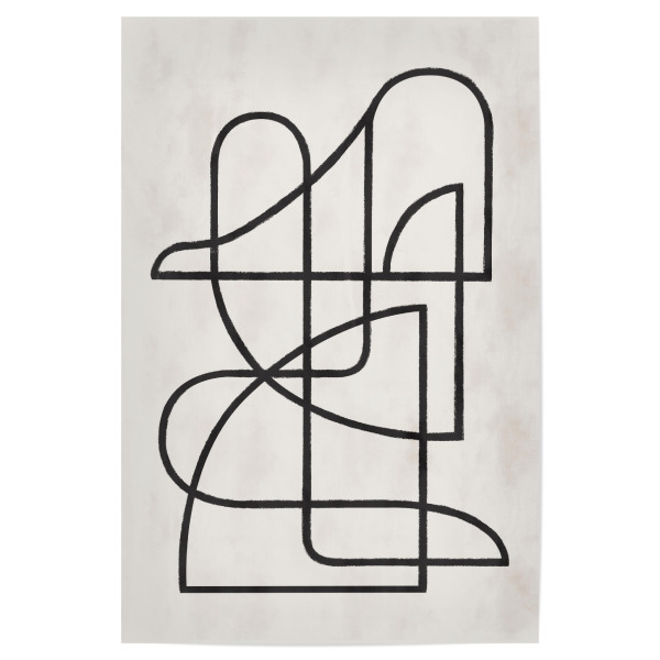 Poster 30x20 cm "Pati Cascino - Contours I I" artboxONE - Abstrakt,Geometrie - Abstrakt,Linie,Line art,Minimalistisch,Minimalismus,Scandi