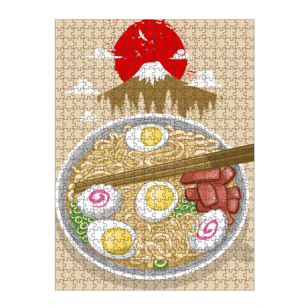 Puzzle Ravensburger "Ramen in Fujiyama" artboxONE - Städte / Tokio - Nudeln,Ramen,Sonne,Berg,Fujiyama,Japan,Osaka,Tokio,Kyoto - Bild nudeln