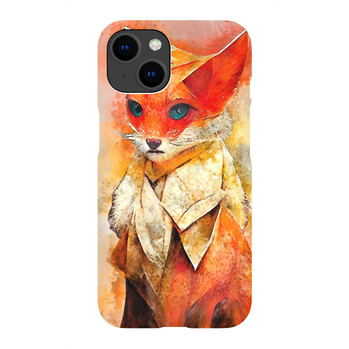 iPhone "Fuchs Aquarellkunst" Premium-Case Handyhülle artboxONE
